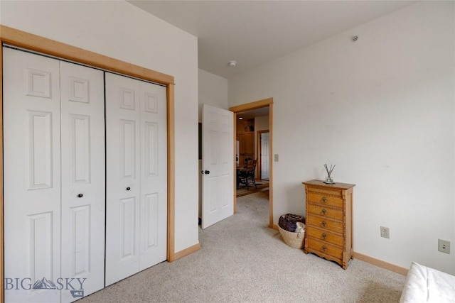 2221 Willow Unit 201-B, Livingston, MT 59047 - bedroom with light colored carpet and a closet