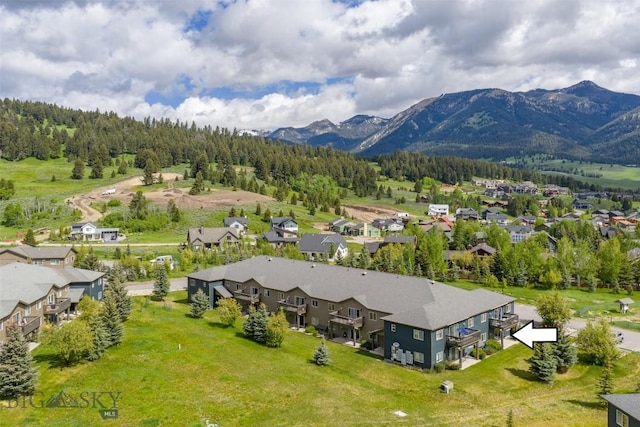 120 Firelight Dr Unit C10, Big Sky, MT 59716 - aerial perspective of suburban area featuring mountains