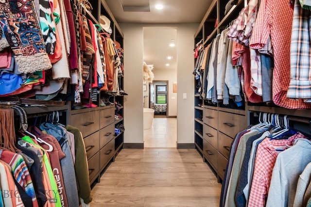 16 Tight Loop Dr, Bozeman, MT 59718 - walk in closet with light wood-style floors and attic access