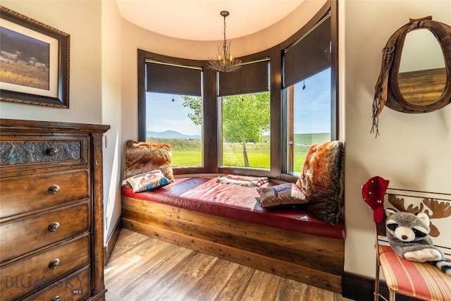 155 Peacemaker Ridge Rd, Belt, MT 59412 - living area with a chandelier and wood finished floors