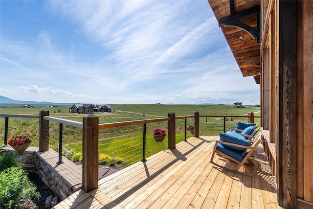 155 Peacemaker Ridge Rd, Belt, MT 59412 - deck featuring a view of rural / pastoral area