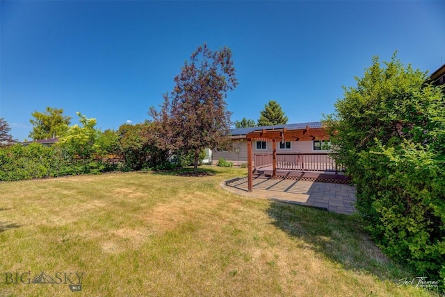 425 Russell, Helena, MT 59602 - view of green lawn with a patio and a wooden deck