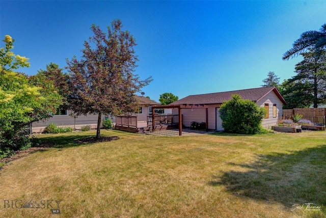 425 Russell, Helena, MT 59602 - view of yard with a wooden deck