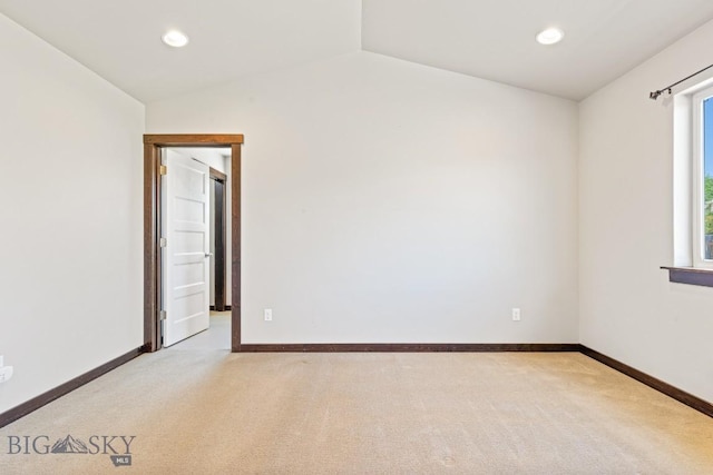 343 Stewart Loop, Bozeman, MT 59718 - carpeted spare room featuring lofted ceiling and recessed lighting