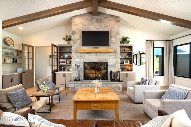 75 Vera Ct, Bozeman, MT 59718 - living room with wood finished floors and a stone fireplace