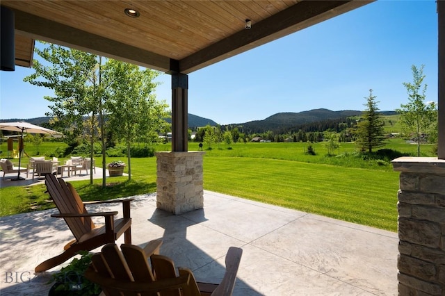 75 Vera Ct, Bozeman, MT 59718 - view of patio / terrace featuring a mountain view