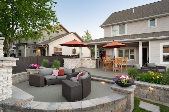 3214 Hillcrest Dr, Bozeman, MT 59715 - view of patio featuring outdoor lounge area