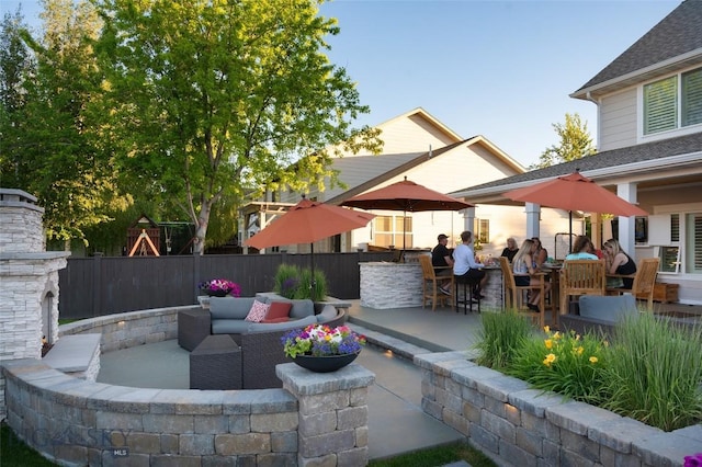 3214 Hillcrest Dr, Bozeman, MT 59715 - view of patio with outdoor lounge area