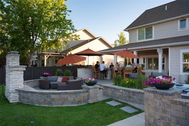3214 Hillcrest Dr, Bozeman, MT 59715 - rear view of property featuring a patio area and roof with shingles