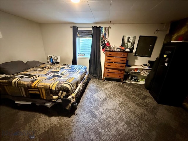 2030 Adams Ave, Butte, MT 59701 - carpeted bedroom with freestanding refrigerator
