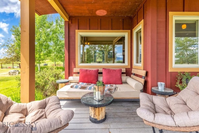 13 Blue Wing Rd, Ennis, MT 59729 - deck featuring an outdoor living space