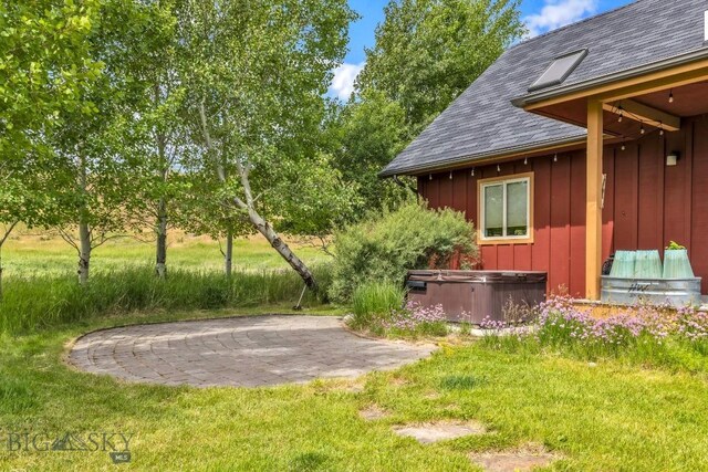 13 Blue Wing Rd, Ennis, MT 59729 - view of yard with a hot tub and a patio