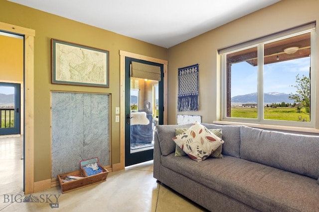 13 Blue Wing Rd, Ennis, MT 59729 - living room with a mountain view and baseboards