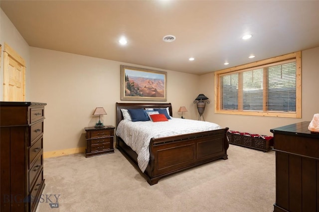 3140 Two Moons Rd, Big Sky, MT 59716 - bedroom with light colored carpet and recessed lighting