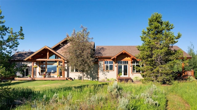 3140 Two Moons Rd, Big Sky, MT 59716 - rear view of property with a wooden deck