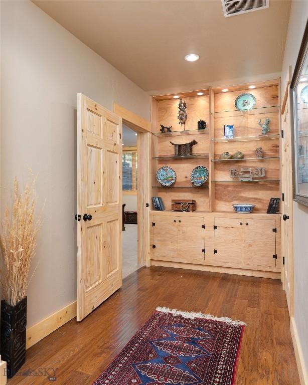 3140 Two Moons Rd, Big Sky, MT 59716 - interior space with dark wood finished floors and recessed lighting