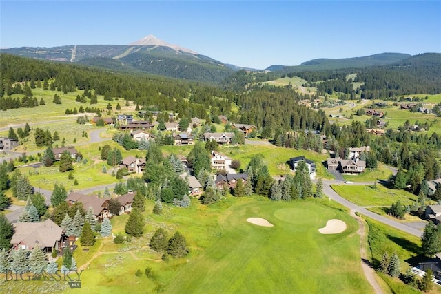3140 Two Moons Rd, Big Sky, MT 59716 - aerial view of residential area with mountains and a local golf course