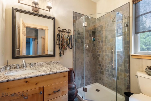 3140 Two Moons Rd, Big Sky, MT 59716 - bathroom featuring vanity and a stall shower