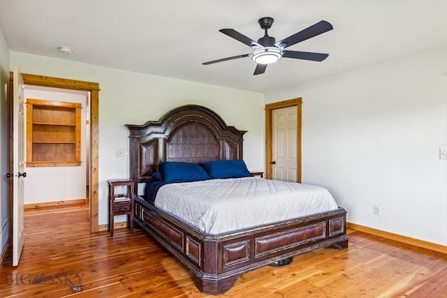 418 May Ln, Belgrade, MT 59714 - bedroom with wood finished floors and ceiling fan