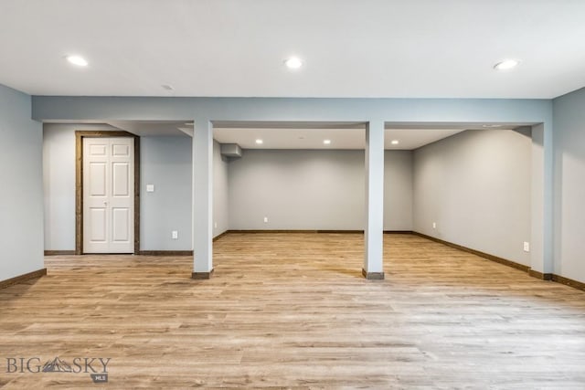 418 May Ln, Belgrade, MT 59714 - finished basement featuring light wood-style floors and recessed lighting