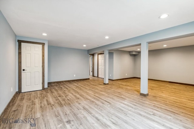 418 May Ln, Belgrade, MT 59714 - finished below grade area featuring recessed lighting and light wood-type flooring