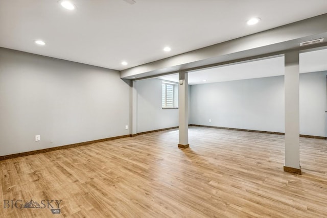 418 May Ln, Belgrade, MT 59714 - basement featuring light wood-style flooring and recessed lighting