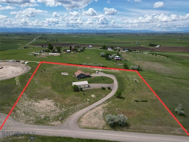 418 May Ln, Belgrade, MT 59714 - overview of rural landscape with property parcel outlined
