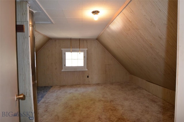 103 Flick, Sheridan, MT 59749 - additional living space featuring vaulted ceiling and carpet floors