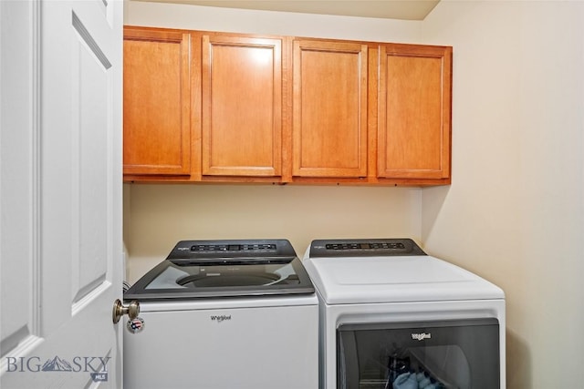 944 Forest Glen Dr, Bozeman, MT 59718 - laundry room featuring cabinet space and washing machine and clothes dryer