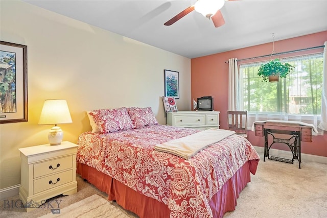 944 Forest Glen Dr, Bozeman, MT 59718 - bedroom with light colored carpet and ceiling fan