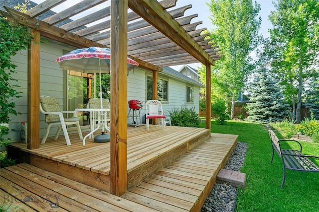 944 Forest Glen Dr, Bozeman, MT 59718 - wooden deck featuring a pergola