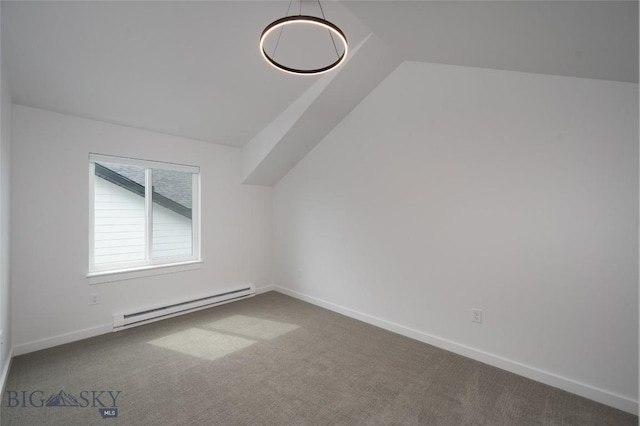 1942 Southbridge Unit B, Bozeman, MT 59718 - bonus room featuring baseboard heating, carpet floors, and lofted ceiling