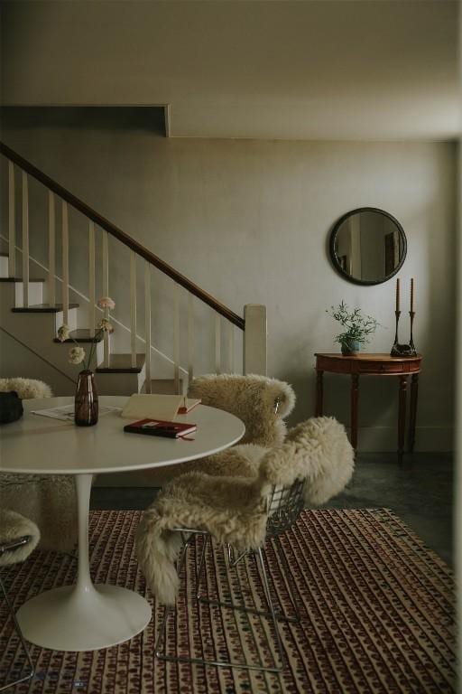 802 Deadmans Canyon Rd, Reed Point, MT 59069 - dining room with stairs