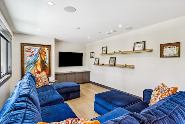 146 Outlook Trl, Big Sky, MT 59716 - living room with light wood-type flooring and recessed lighting