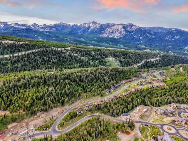 146 Outlook Trl, Big Sky, MT 59716 - bird's eye view of a heavily wooded area and mountains