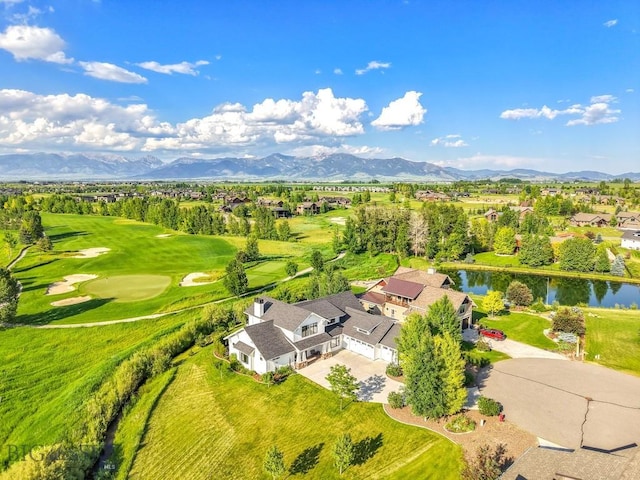 33 Oasis Trl, Bozeman, MT 59718 - aerial view of residential area with a water and mountain view and a golf club