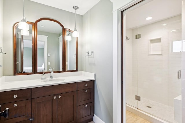 33 Oasis Trl, Bozeman, MT 59718 - bathroom featuring a shower stall and vanity