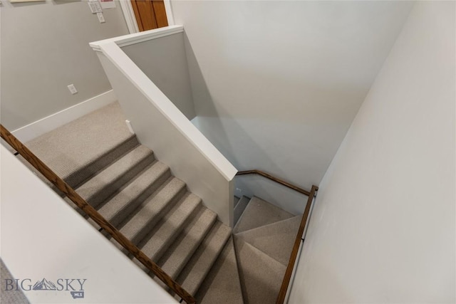 425 S Yellowstone St, Livingston, MT 59047 - staircase with carpet floors