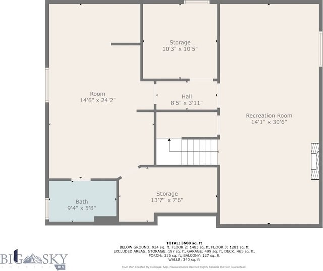 425 S Yellowstone St, Livingston, MT 59047 - view of floor plan / room layout