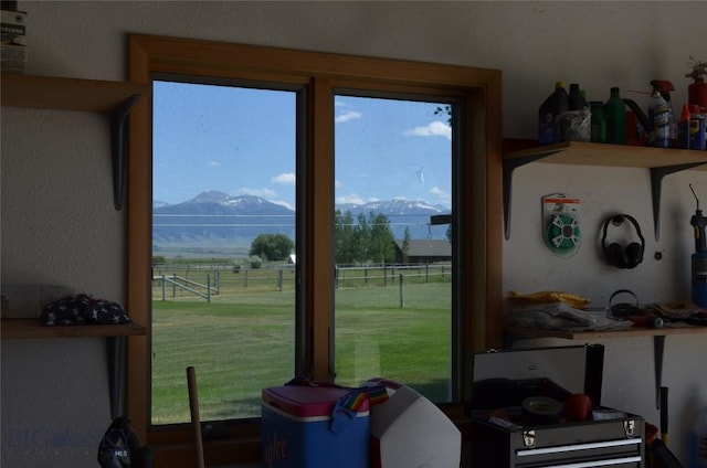 5 Ginger Quill Ct, Mcallister, MT 59740 - dining space featuring a rural view and a textured wall