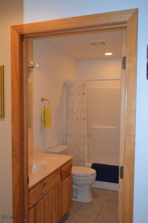 5 Ginger Quill Ct, Mcallister, MT 59740 - bathroom with vanity, tile patterned flooring, and shower / bathtub combination with curtain