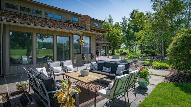 3640 Jagar Ln, Bozeman, MT 59718 - view of patio / terrace with an outdoor hangout area