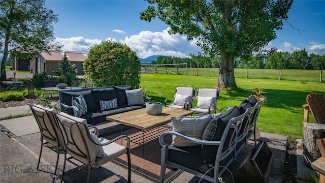 3640 Jagar Ln, Bozeman, MT 59718 - view of patio featuring outdoor lounge area