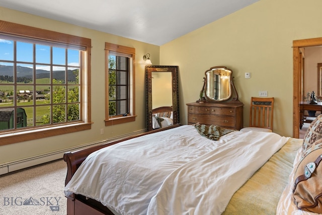 250 Silver Run Rd, Gallatin Gateway, MT 59730 - bedroom featuring lofted ceiling and a mountain view