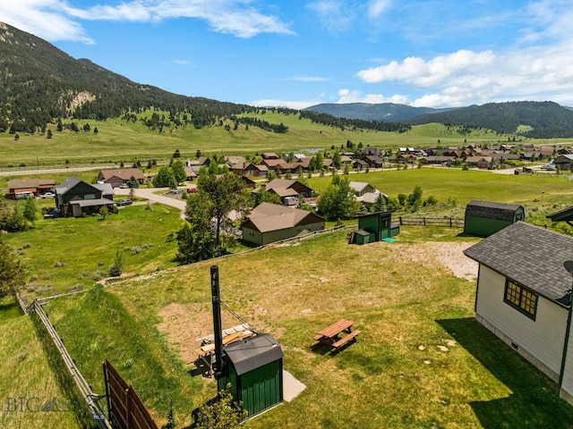 250 Silver Run Rd, Gallatin Gateway, MT 59730 - aerial perspective of suburban area featuring a mountain backdrop