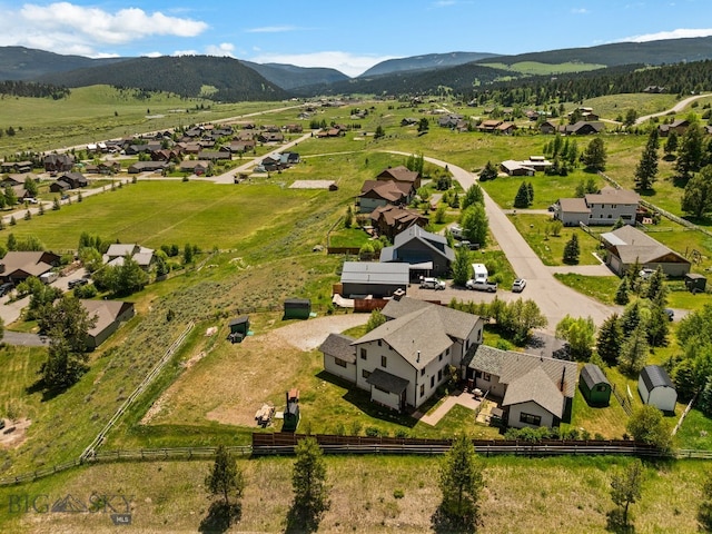 250 Silver Run Rd, Gallatin Gateway, MT 59730 - aerial view of residential area featuring a mountain backdrop