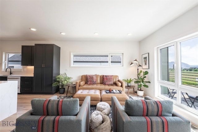 3083 S 27th Ave, Bozeman, MT 59718 - living room with light wood-style floors and recessed lighting
