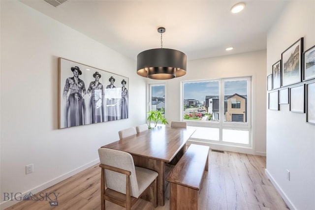 3083 S 27th Ave, Bozeman, MT 59718 - dining area with light wood-style flooring and recessed lighting