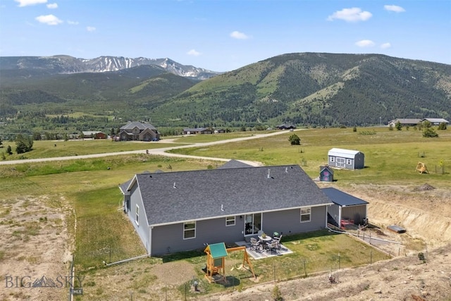 444 Highpark, Anaconda, MT 59711 - aerial view of sparsely populated area with a mountainous background