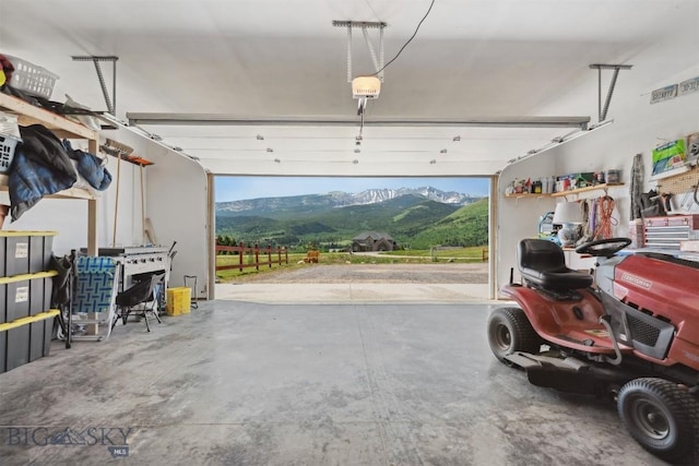 444 Highpark, Anaconda, MT 59711 - garage featuring a mountain view